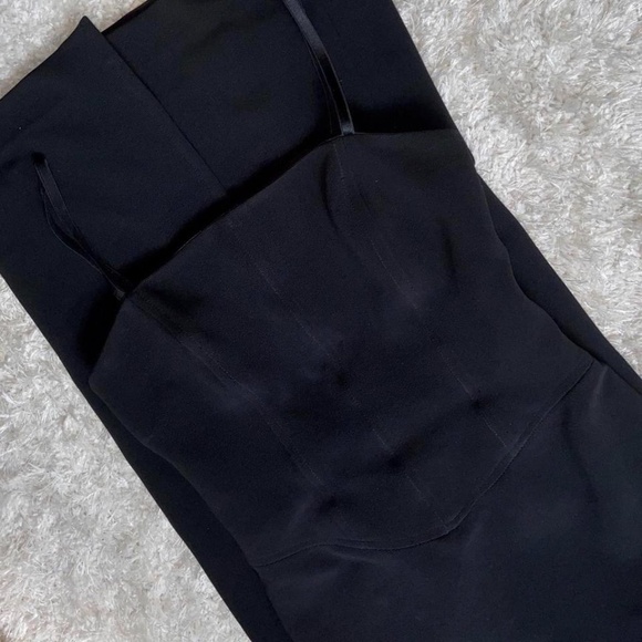 90s Corseted Strappy Black Gown (6) - Picture 3 of 6